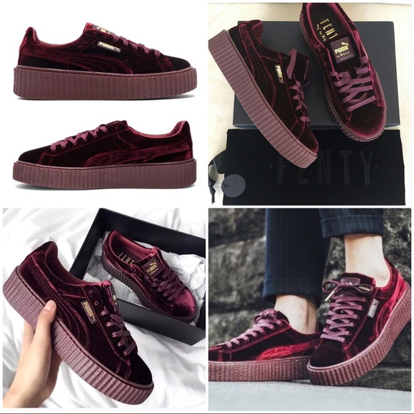 NWT 🔥FENTY x PUMA🔥 Royal Purple Velvet Creepers - Picture 7 of 8